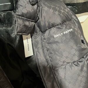 Daily Paper Charcoal Puffer Jacket for Men